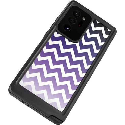 Chevron Purple Ombre Galaxy Note20 Ultra 5G Waterproof Case